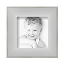 thumbnail image 2 of ArtToFrames 5" x 5" Metro Ice Silver Black Picture Frame, 5x5 inch Silver Wood Poster Frame (WOM-5247),  Pack, 2 of 7