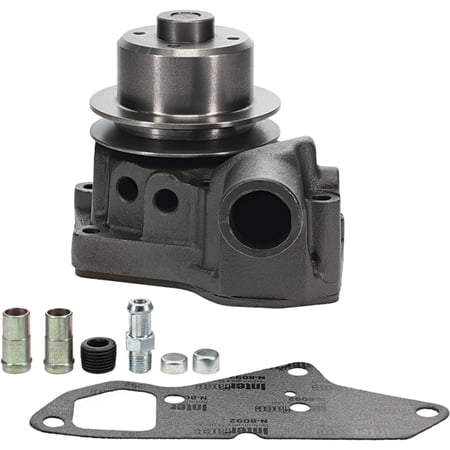 Water Pump Compatible with 1965-1982 John Deere 820 830 930 1020 1030 1520 1530 2240 2440 300 301 400 401 Utility Industrial Diesel Tractor with Gasket and Backing Plate Hub Pulley