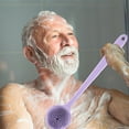 thumbnail image 5 of Long Handle Silicone Bath Brush For Deep Cleansing And Exfoliating Back Scrubber With Double Massage Design Creates Foam, 5 of 5
