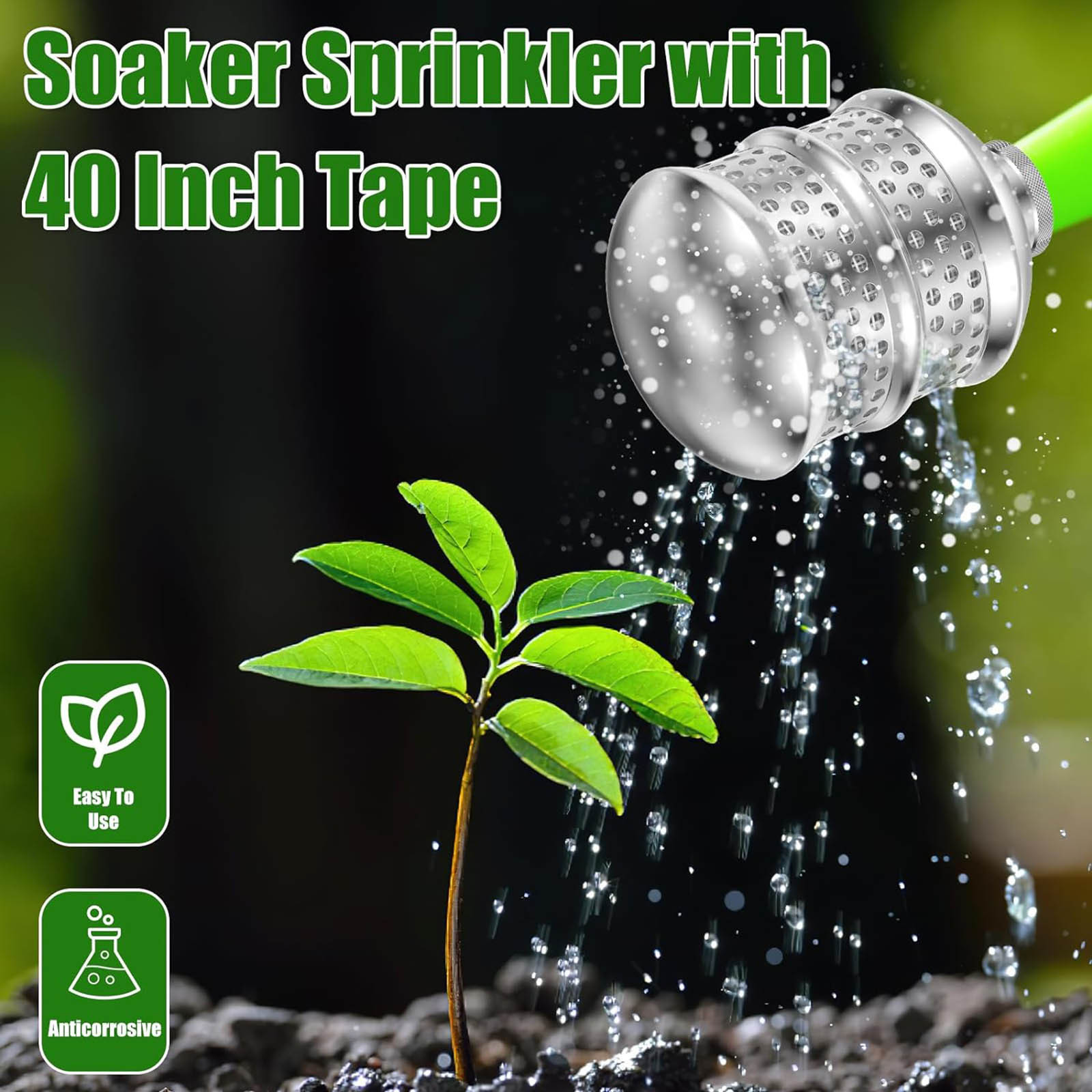 Adifare 1/2Pcs Bubbler Sprinkler Heads 3/4-15NH Thread Aluminum Alloy Diffuser Flood Nozzle Raw Tape Lightweight Garden Watering Soaker Sprinkler Gar