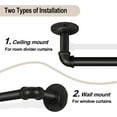 thumbnail image 4 of Rose Home Fashion Industrial Adjustable Indoor/Outdoor Curtain Rod, 18"-28", 4 of 8