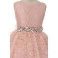 thumbnail image 2 of Little Girl Flower Girl Dress Hi-Low Style Lace Allover Silver 4 MBK360, 2 of 4