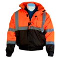 thumbnail image 2 of Dicke Hi-Viz Bomber Jacket, Orange - XL, 2 of 2