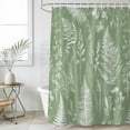 thumbnail image 6 of Polyester Fabric Sage Green Botanical Shower Curtain, Farmhouse Country Leaves Plant Waterproof Bathtub Curtain Bathroom Decor Set with Hooks 54 x 78 Inches, 6 of 6
