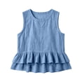 thumbnail image 6 of Cilsoka Womens Summer Peplum Tops Casual Babydoll Sleeveless Cotton Linen Tank Tops Flowy Pleated Shirts, 6 of 7