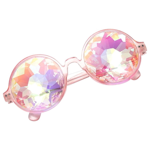 Bearachild Rave Glasses Eyewear Prop for Festival Music Holiday Kits de decoración para fiestas Rosa 13.6 cm