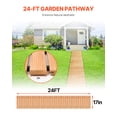 thumbnail image 2 of VEVOR Wooden Garden Pathway, 24 ft L x 17 in W, Non-Slip Straight Garden Walkway, Roll Out Cedar Outdoor Walkway Path with Wire Rope Connection, Decorative Garden Paver for Backyard Wedding Party, 2 of 9
