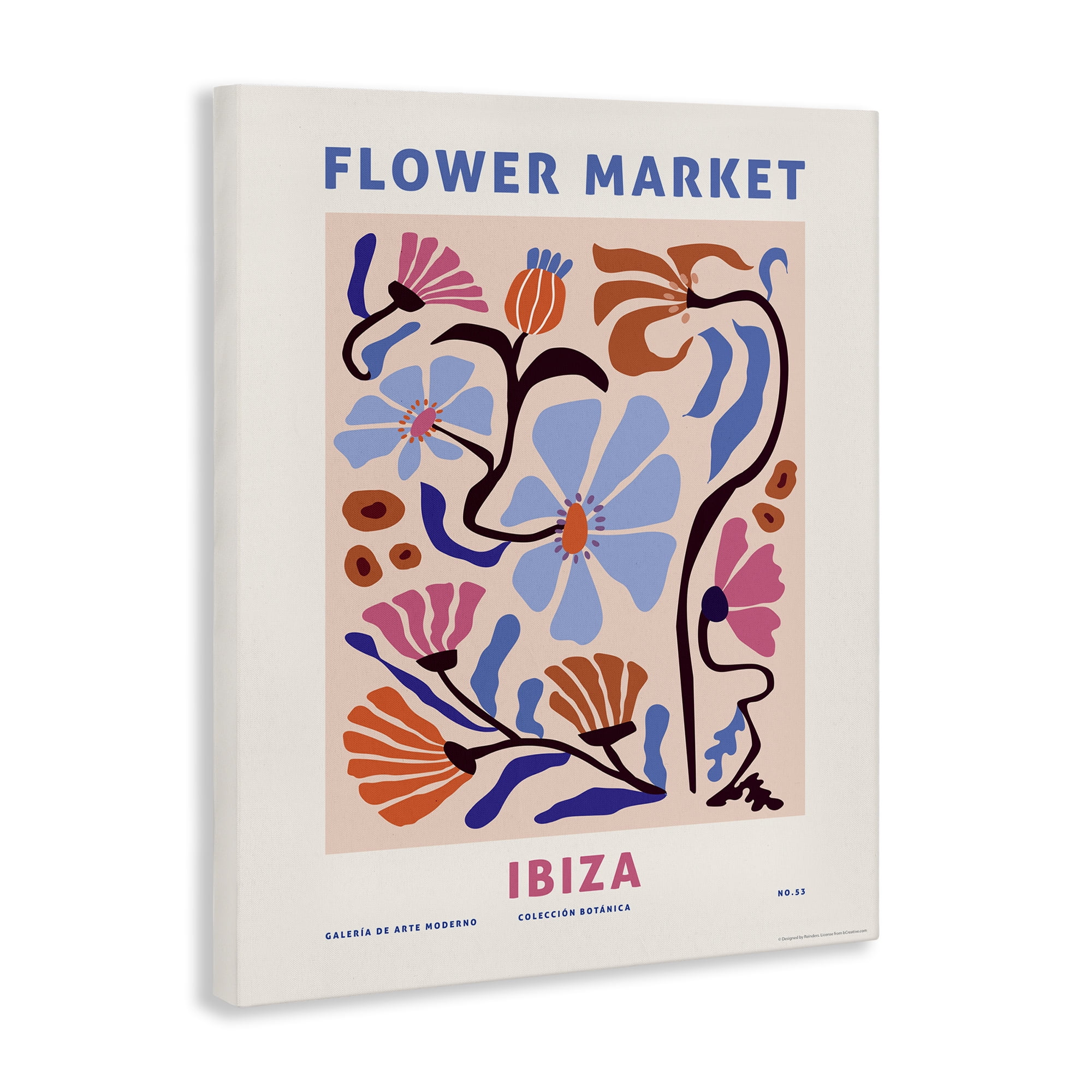 Stupell Industries Ibiza Flower Market Plants & Flowers Painting Wrapped Canvas Art Print Wall Art, 16 x 20