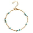 thumbnail image 1 of Anklets Layered Beaded Adjustable Simple collocation: every simple Style Universal Aesthetic Jewelry Fashion Accessory Bracelets for Women Girls Gold, 1 of 8