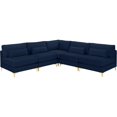 thumbnail image 1 of Meridian Furniture Julia Navy Velvet Modular Sectional, 1 of 5