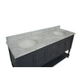 thumbnail image 3 of Beverly 72" Double Bathroom Vanity with Marine Gray Cabinet and Carrara Marble Top, 3 of 5