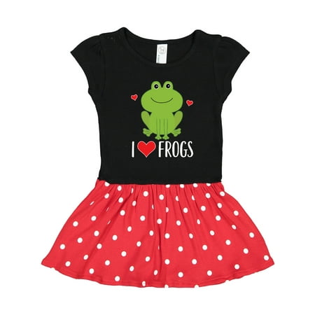 

Inktastic I Love Frogs Gift Toddler Girl Dress