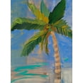 thumbnail image 2 of Maria, Robin 25x32 Black Ornate Wood Framed with Double Matting Museum Art Print Titled - Tropical Palms I, 2 of 4