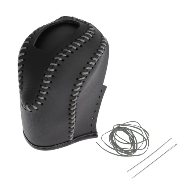 Cubierta de pomo de cambio de marcha antideslizante para automóvil, protector de manija de cambio para Volkswagen Taos 22-23, negro gris, cuero sintético