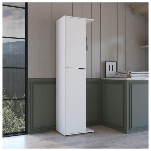 Austin Storage Broom Closet White