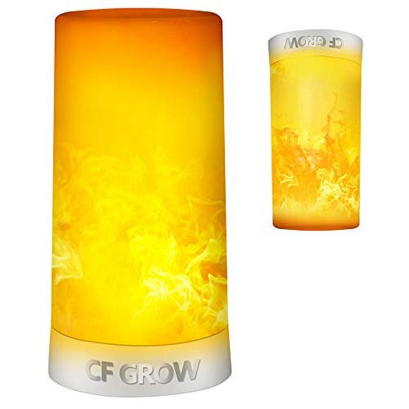 LED Flame Effect Light,USB Rechargeable Flame Candle Waterproof Dimmable 4 Modes Lantern,Outdoor Flame Lamp with Gravity Sensing Effect&Magnetic Base,for Halloween Room Party Bar Decor