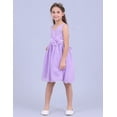 thumbnail image 2 of MSemis Girls Flower Wedding Pageant Bridesmaid Dress Ball Gown Lavender 4, 2 of 6