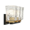 thumbnail image 5 of Sidney 3-Light Bathroom Vanity Light in Matte Black with Warm Brass Accents, 5 of 6