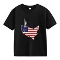 thumbnail image 4 of Piuwrlz Kid Round Neck T-Shirts Girls Short Sleeve Sweatshirt Printed Loose Blouses Shirt Top Black Size 3 Years, 4 of 4