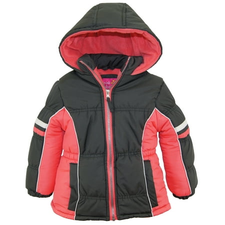 Pink Platinum Girls Colorblock Active Polar Fleece Lined Winter Coat Puffer (Best Active Winter Jacket)