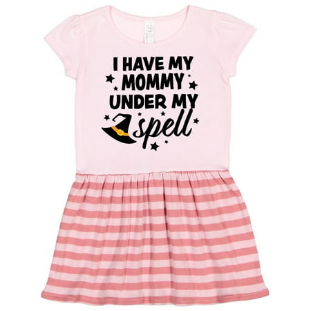 

Inktastic I Have My Mommy Under My Spell with Cute Witch Hat Gift Toddler Girl Dress