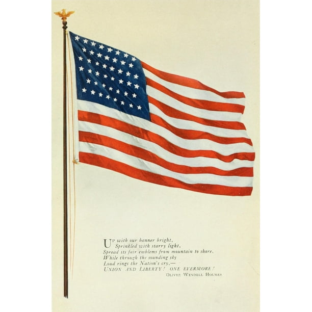Flag The American Flag 1910 Old Glory Stretched Canvas - (18 x 24 ...