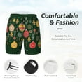 thumbnail image 5 of Sigee Christmas Print Mens Swim Trunks with Compression Liner Quick Dry Swim Stretch Beach Shorts with Pockets,S-3XL, 5 of 7