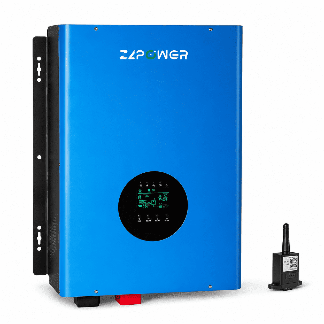 ZLPOWER 10KW 48V Hybrid Solar Inverter Charger - 120/240V Split Phase Pure Sine Wave, UL1741 Certified, 30000W Peak, Dual MPPT, Off-Grid for Home Business & Emergency Backup