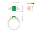 thumbnail image 5 of Angara Natural 1.5 Ct. Emerald with Diamond Classic Ring in 14K White & Rose Gold for Women (Ring Size: 9), 5 of 10