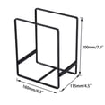 thumbnail image 2 of MINGFANITY 2 soportes para platos organizador de metal para almacenamiento de platos, estante de exhibición para gabinete, mostrador y armario, color negro, 2 of 5