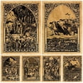 thumbnail image 2 of Las brujas desnudas se llevan bailes con demonios, arte de pared, pintura en lienzo, Satán y el Sabbath, póster impreso, decoración del hogar sin marco, 2 of 3