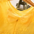 thumbnail image 3 of Aayomet Flower Girl Dresses For Wedding Baby Princess Kids Bow Lace Sleeve Flower Fly Dress Party Fashion Dresses Girls Girls,Yellow 3-4 Years, 3 of 5