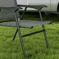 thumbnail image 3 of Topcobe 4-Piece Portable Outdoor Lounge Chairs, Comfortable Mesh Seating for Adults, Aluminum Frame, Easy-Fold Design, Gray for Patio, Camping, and Yard, 3 of 10