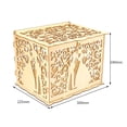 thumbnail image 2 of Caja para tarjetas de boda con cerradura rústica para recepción de boda, despedida de soltera, Baby Shower, 2 of 8