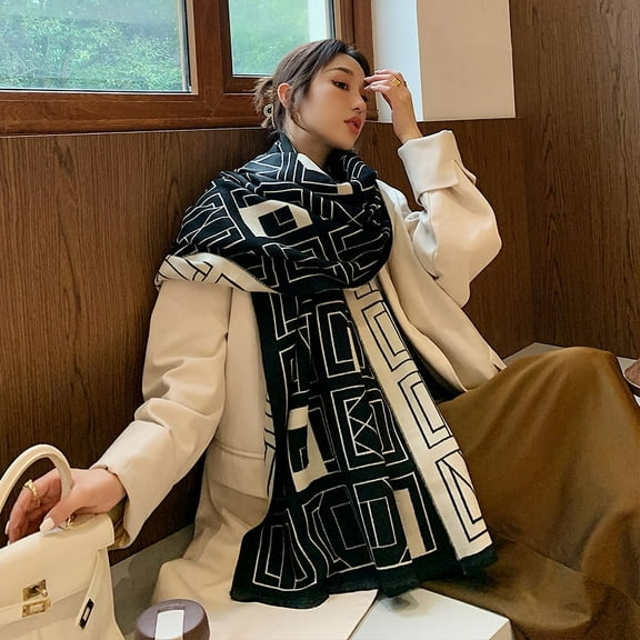 Zhuge Women's Long Blanket Scarf Chunky Oversized Winter Fall Warm Scarf Big Tartan Scarves Wrap Shawl Ladies Gifts，I