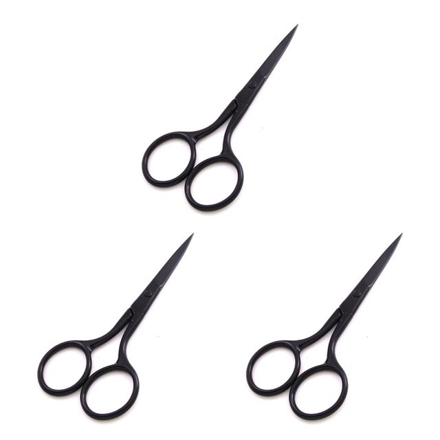 Vogacara Tijeras pequeñas de punta recta de 9,2 cm para el pelo de la nariz, tijeras de protección antioxidante de acero inoxidable para Type1 NO1