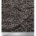 thumbnail image 2 of Soimoi White polyester Crepe Fabric Leopard Animal Skin Print Fabric by Yard 52 Inch Wide, 2 of 3