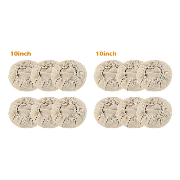 Toystoory Cubierta de la cesta de fermentación de pan, cesta trenzada clasificada a prueba de de panadería casera, tela de algodón de 10 pulgadas 2piezas
