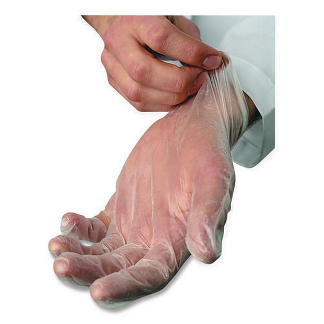 V5101 Series Latex-Free Lightly Powdered Vinyl Gloves, Large, 3 mil Thick, 9" Long, Clear, 100/Box | Bundle of 10