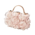 thumbnail image 2 of Bolso de flores Bolso de hombro de damas portátiles para llaves de teléfonos celulares Lipstick Prom Beige, 2 of 8