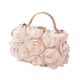thumbnail image 2 of Bolso de fiesta con flores y cadena desmontable, compacto, para mujer, para baile de graduación Beige, 2 of 9