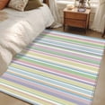 thumbnail image 4 of 3'x5' Area Rugs, Colorful Striped Indoor Outdoor Area Rug for Living Room Bedroom, Farmhouse Rainbow Color Stripes Washable Bathroom Rugs Kitchen Floor Carpet Mats Home Decor Aesthetic, 4 of 8