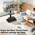 thumbnail image 4 of RTVR Sleek Rolling TV Stand with Power Outlet for Home Decor,Strong Tall Mobile TV Cart with Mount Up to 88 lbs,Height Adjustable Portable TV Stand on Wheels for 32-70 Inch TVs,White, 4 of 11