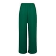 thumbnail image 5 of Baqcunre Wide Leg Pants Woman,Women's Wide Leg Linen Elastic High Waist Tie Side Split Pants,Women'S Pants,Pants For Women,Womens Fashion,Womens Clothes,Green,XXXL, 5 of 5