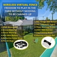 thumbnail image 3 of Wireless Dog Fence Electric Training Collar 2 in 1, Dog Boundary Containment System, Beep & Shock Dog Fence with Waterproof Collar, Adjustable Control Range, Pet Fence for Stubborn Dogs,for3dogs, 3 of 8