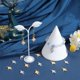 thumbnail image 4 of 1 caja de 32 dijes de luna y estrella dorados, dijes celestiales a granel, dijes de estrellas pequeñas de metal esmaltado plateado, bricolaje, 4 of 6
