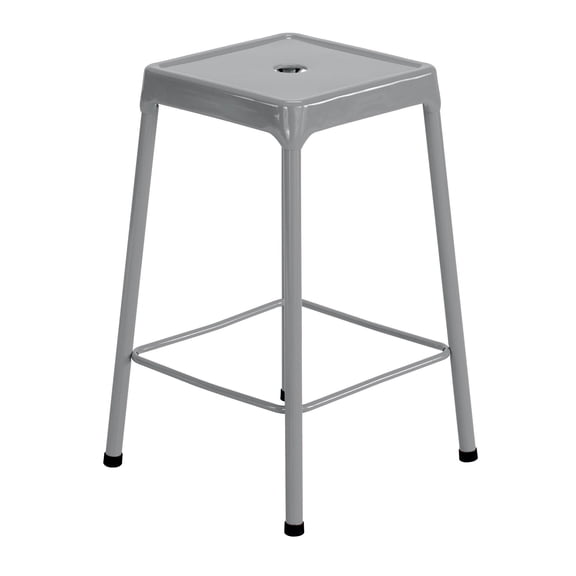 Steel Counter Stool, Silver