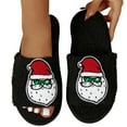 thumbnail image 4 of FUZHIQ Womens Mens Slippers Smile Face Christmas Memory Foam Woman Slipper Plush Warm Bedroom Shoes Bedroom House Shoes Gifts, 4 of 8