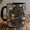 Black, variant on Beach Lover Mug 3D Effect with Palm Tree, Shell & Sun Coastal Gold Design