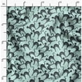 thumbnail image 2 of Soimoi Green Georgette Viscose Fabric Cat Animal Print Sewing Fabric Yard 42 Inch Wide, 2 of 5